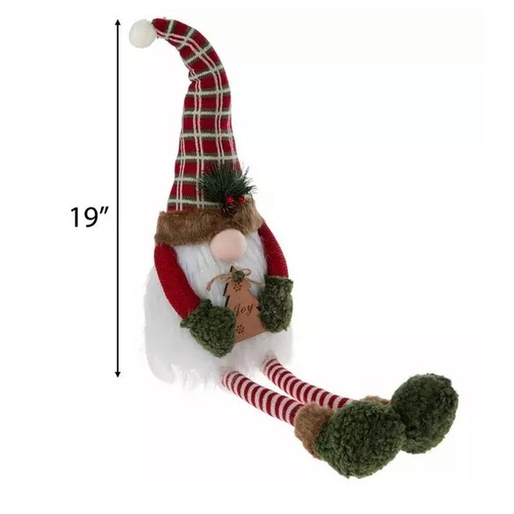 NWT-STUNNING- 31.5” Holiday Gnome Sitter Decor w/ a Wooden Joy Christmas Tree 🌲 - Picture 17 of 17